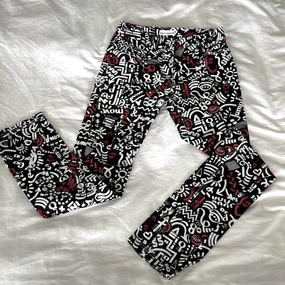 Paco rabanne printed pants